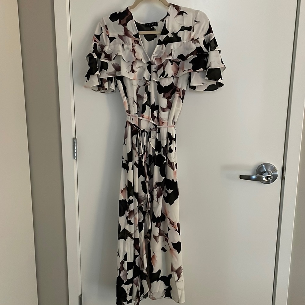 1.State floral wrap dress